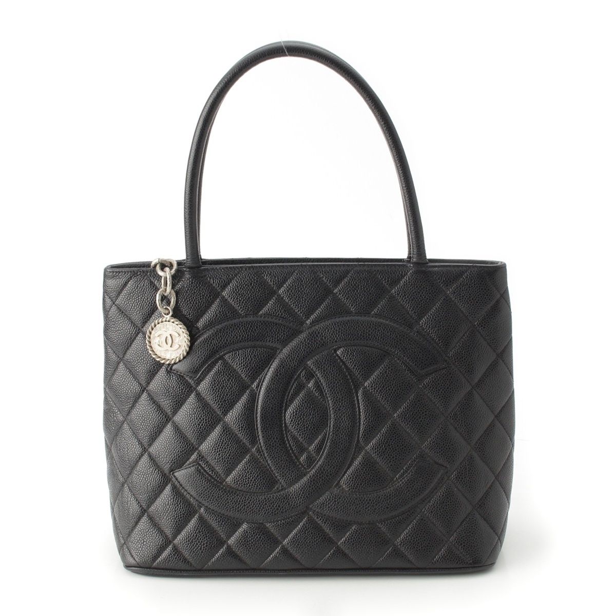 Chanel Caviar Leather Reprint Tote Bag Black
