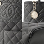 Chanel Caviar Leather Reprint Tote Bag Black