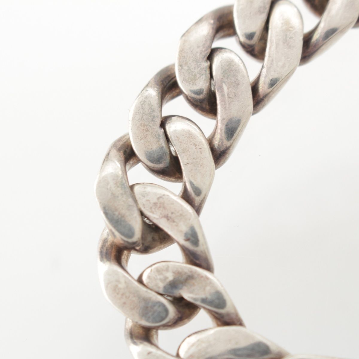 Hermes Vintage Gaetan de Percin Boucle Sellier Book le MM Chain Bracelet Silver