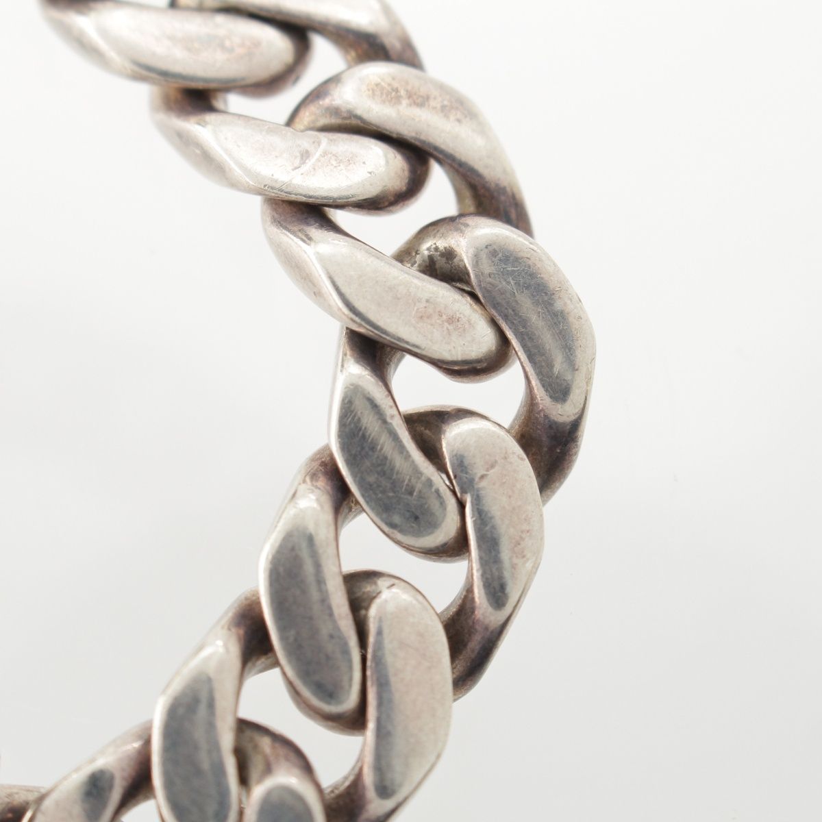 Hermes Vintage Gaetan de Percin Boucle Sellier Book le MM Chain Bracelet Silver