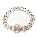 Hermes Vintage Gaetan de Percin Boucle Sellier Book le MM Chain Bracelet Silver
