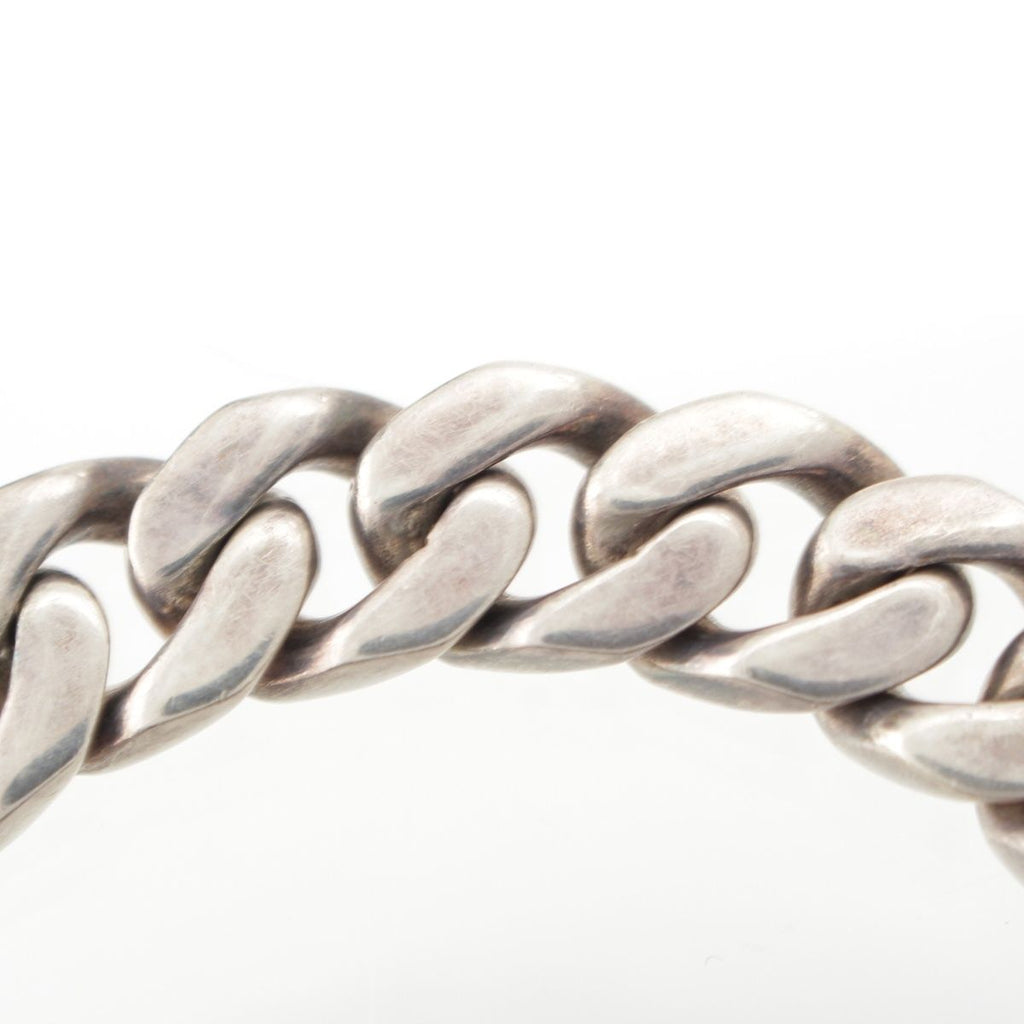 Hermes Vintage Gaetan de Percin Boucle Sellier Book le MM Chain Bracelet Silver