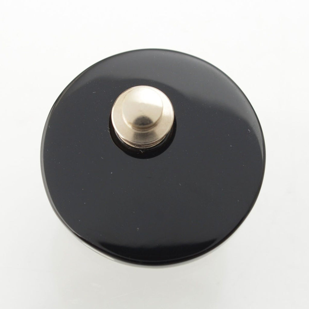 Chanel Resin Round CC Logo Chain Pin Brooch Black