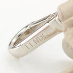 Fendi Leather Gyoza Dump Ring Charm Key Holder Beige
