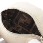 Fendi Leather Gyoza Dump Ring Charm Key Holder Beige