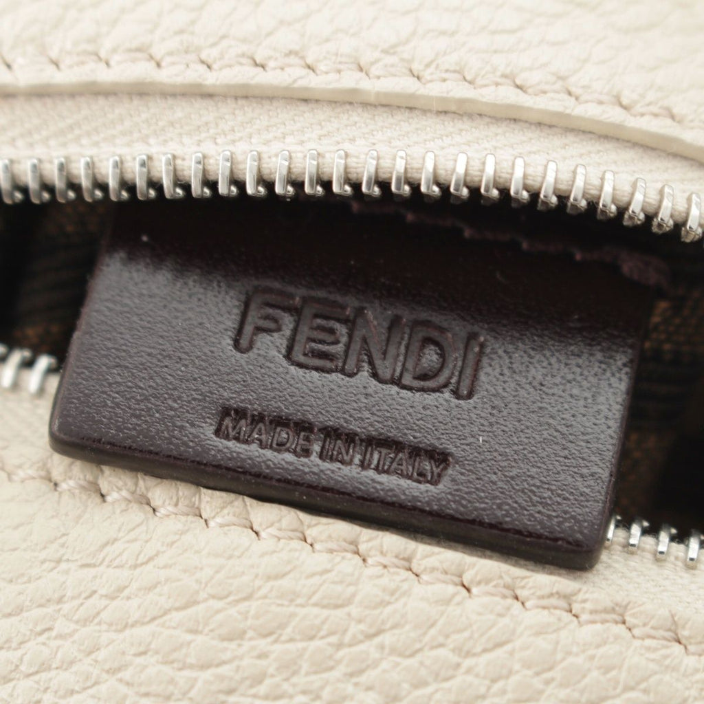 Fendi Leather Gyoza Dump Ring Charm Key Holder Beige