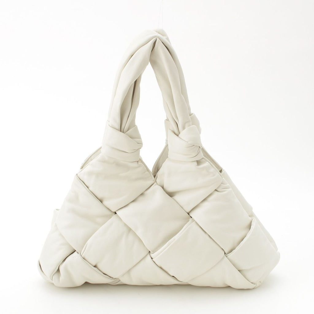 Bottega Veneta Padded Lock Tote Bag White