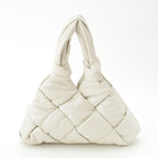 Bottega Veneta Padded Lock Tote Bag White