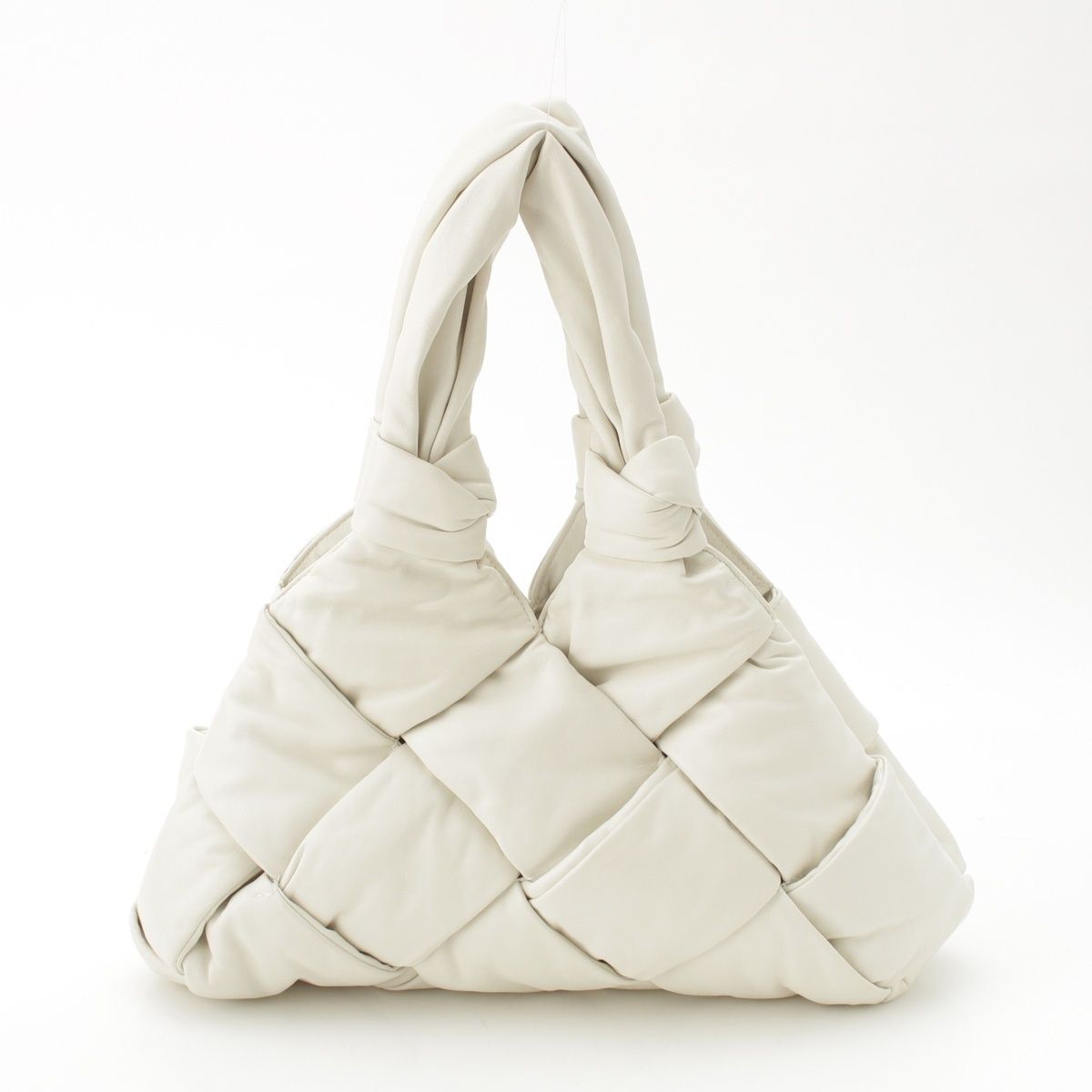 Bottega Veneta Padded Lock Tote Bag White