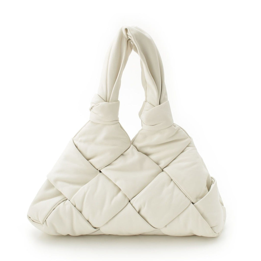 Bottega Veneta Padded Lock Tote Bag White