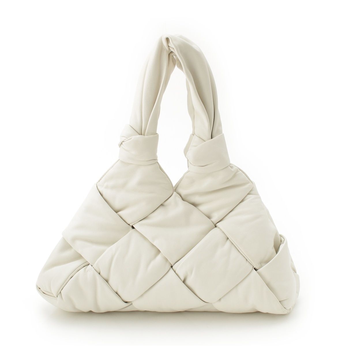 Bottega Veneta Padded Lock Tote Bag White