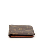 Louis Vuitton Monogram Card Case Business Holder Brown Leather