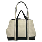 Bottega Veneta Tote Artic Cement Nappa Bicolor Corso White Black 2-Way Leather
