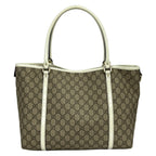 Gucci Tote GG Plus Supreme Beige Dark Brown Ivory Leather — view 3