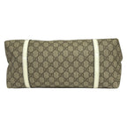 Gucci Tote GG Plus Supreme Beige Dark Brown Ivory Leather — view 5