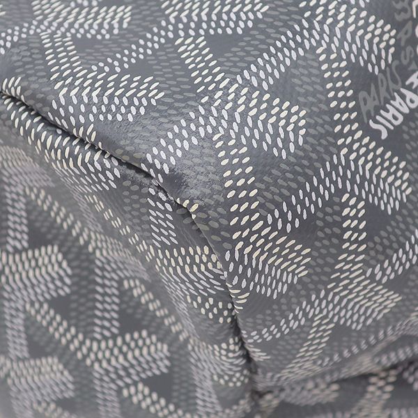Goyard Tote Saint Louis PM Canvas in Chevroche Gray Silver Reversible Herringbon — view 4