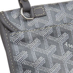 Goyard Tote Saint Louis PM Canvas in Chevroche Gray Silver Reversible Herringbon — view 6