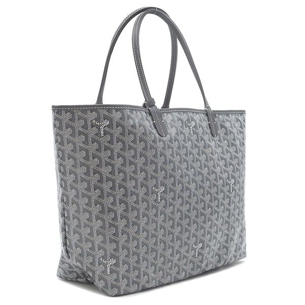 Goyard Tote Saint Louis PM Canvas in Chevroche Gray Silver Reversible Herringbon — view 2