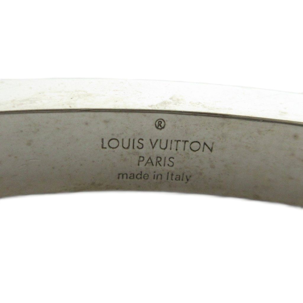 Louis Vuitton Bracelet LV Space Bangle Logo Silver Color Black — view 6