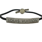 Louis Vuitton Bracelet LV Space Bangle Logo Silver Color Black — view 4