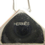 Hermes Amour Pair Necklace Symbol Plate Pendant Silver — view 3