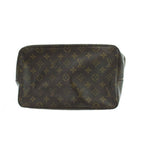 Louis Vuitton Monogram Trousse Toilet 28 Vintage Pouch Case Logo Brown MQ OH