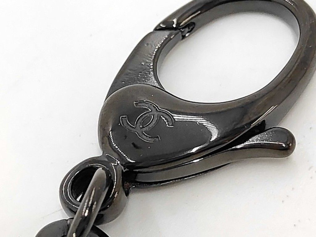 Chanel Key Holder Cat Robot Blue Gunmetal Metal