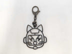 Chanel Key Holder Cat Robot Blue Gunmetal Metal