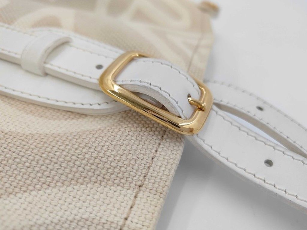 Louis Vuitton Tote Cruise Line Taisienne PM Sable Leather Canvas Gold — view 5