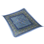 Hermes Scarf Pleated Carre Chasse en Inde Indian Hunting Silk Blue — view 3