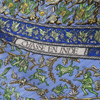 Hermes Scarf Pleated Carre Chasse en Inde Indian Hunting Silk Blue — view 7