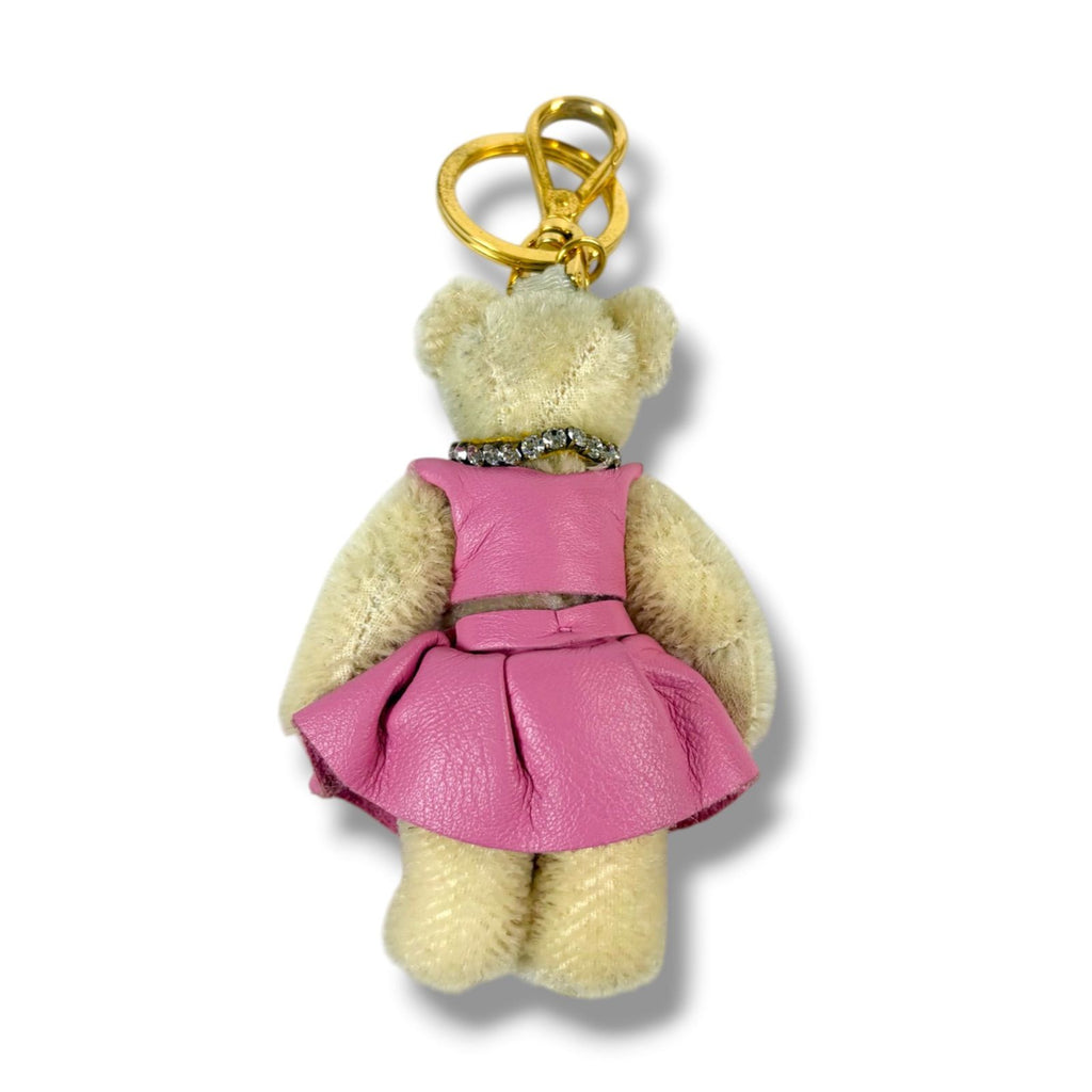 Prada Teddy Metal Ring Bear Key Sling Bag Charm Key Holder Pink Bijou — view 4