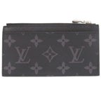 Louis Vuitton Coin Card Holder Taigarama Monogram Eclipse Taiga IC Black Case — view 2