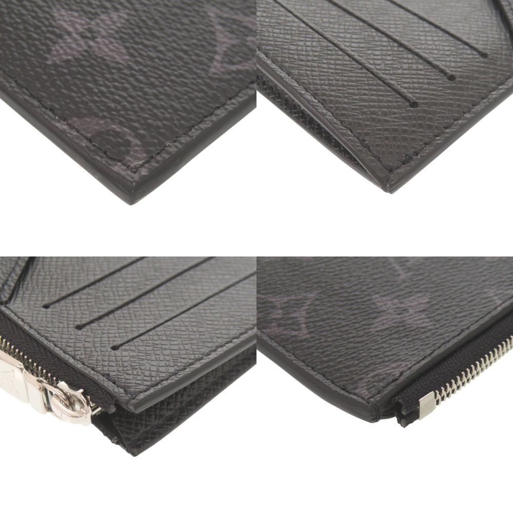 Louis Vuitton Coin Card Holder Taigarama Monogram Eclipse Taiga IC Black Case — view 3