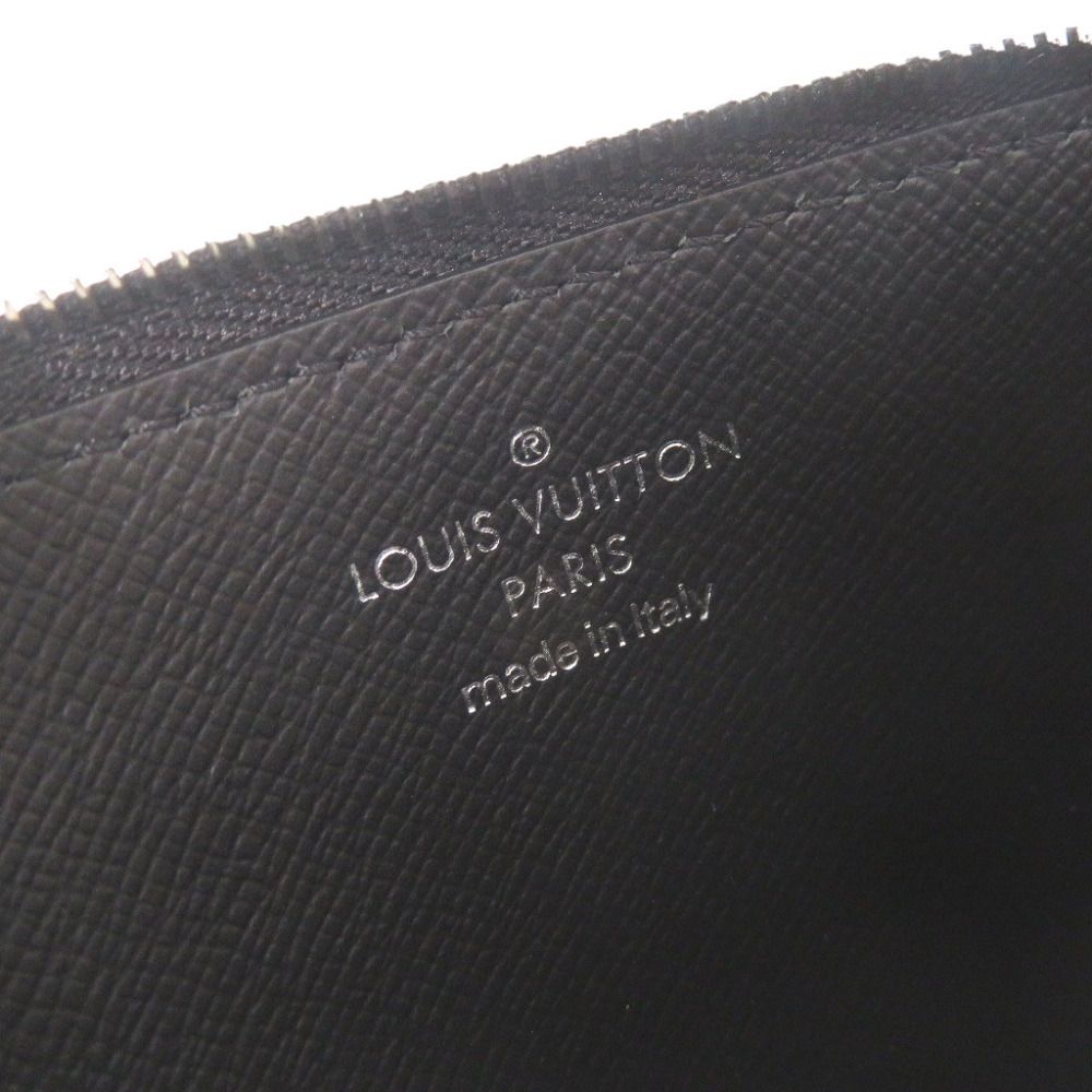 Louis Vuitton Coin Card Holder Taigarama Monogram Eclipse Taiga IC Black Case — view 5