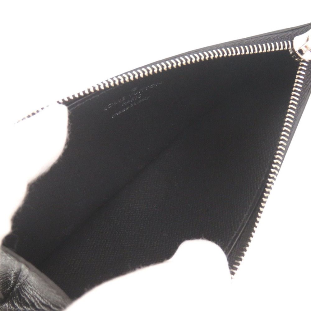 Louis Vuitton Coin Card Holder Taigarama Monogram Eclipse Taiga IC Black Case — view 4