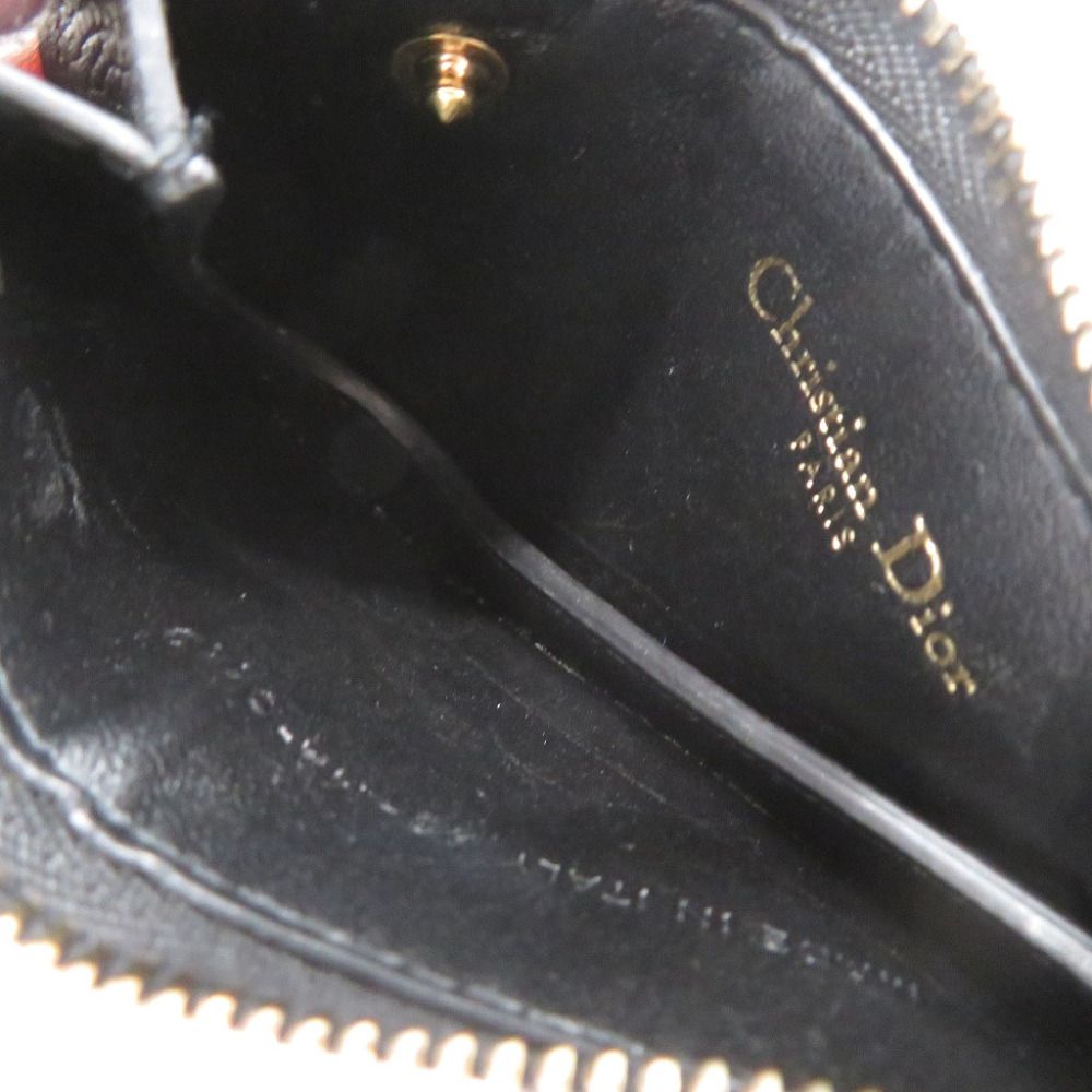 Dior Saddle Leather Black Coin Case — view 3