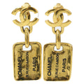 Chanel CC Logo Cambon Plate Earring