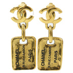 Chanel CC Logo Cambon Plate Earring