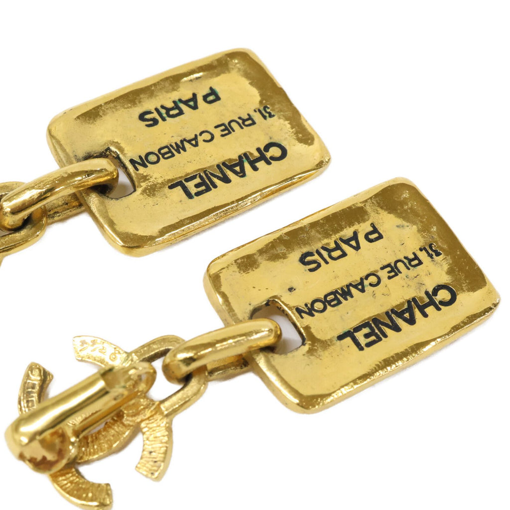 Chanel CC Logo Cambon Plate Earring — view 7