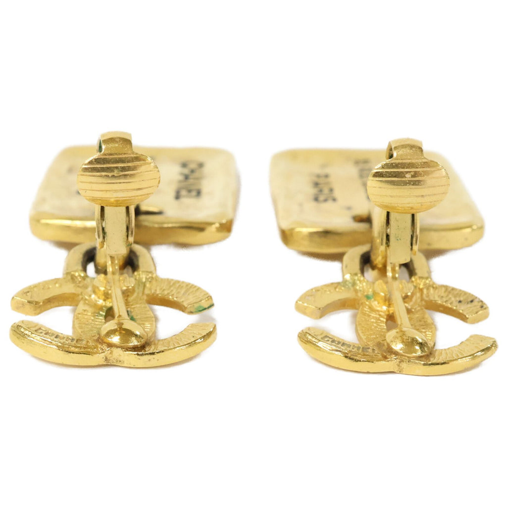 Chanel CC Logo Cambon Plate Earring — view 4