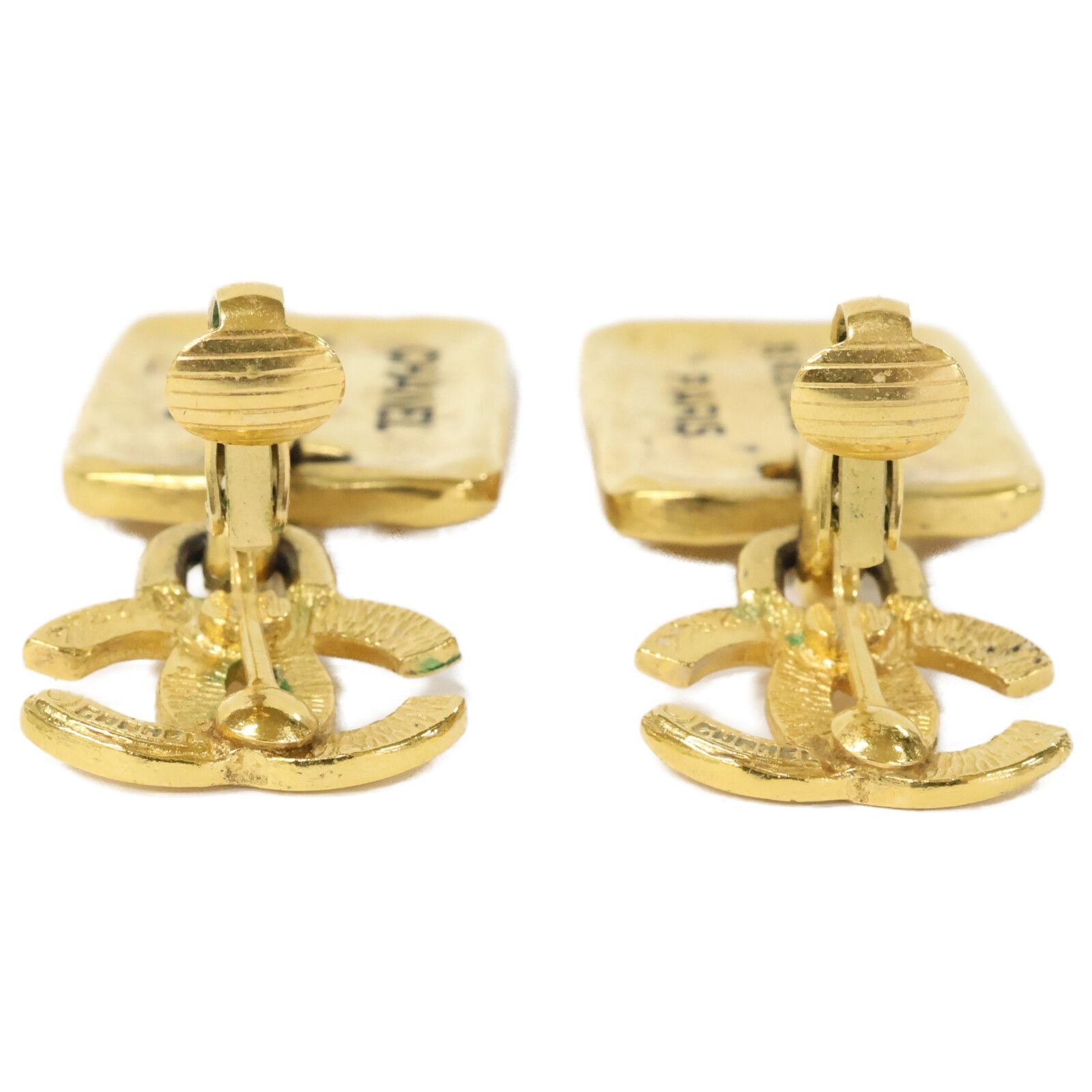 Chanel CC Logo Cambon Plate Earring — view 4