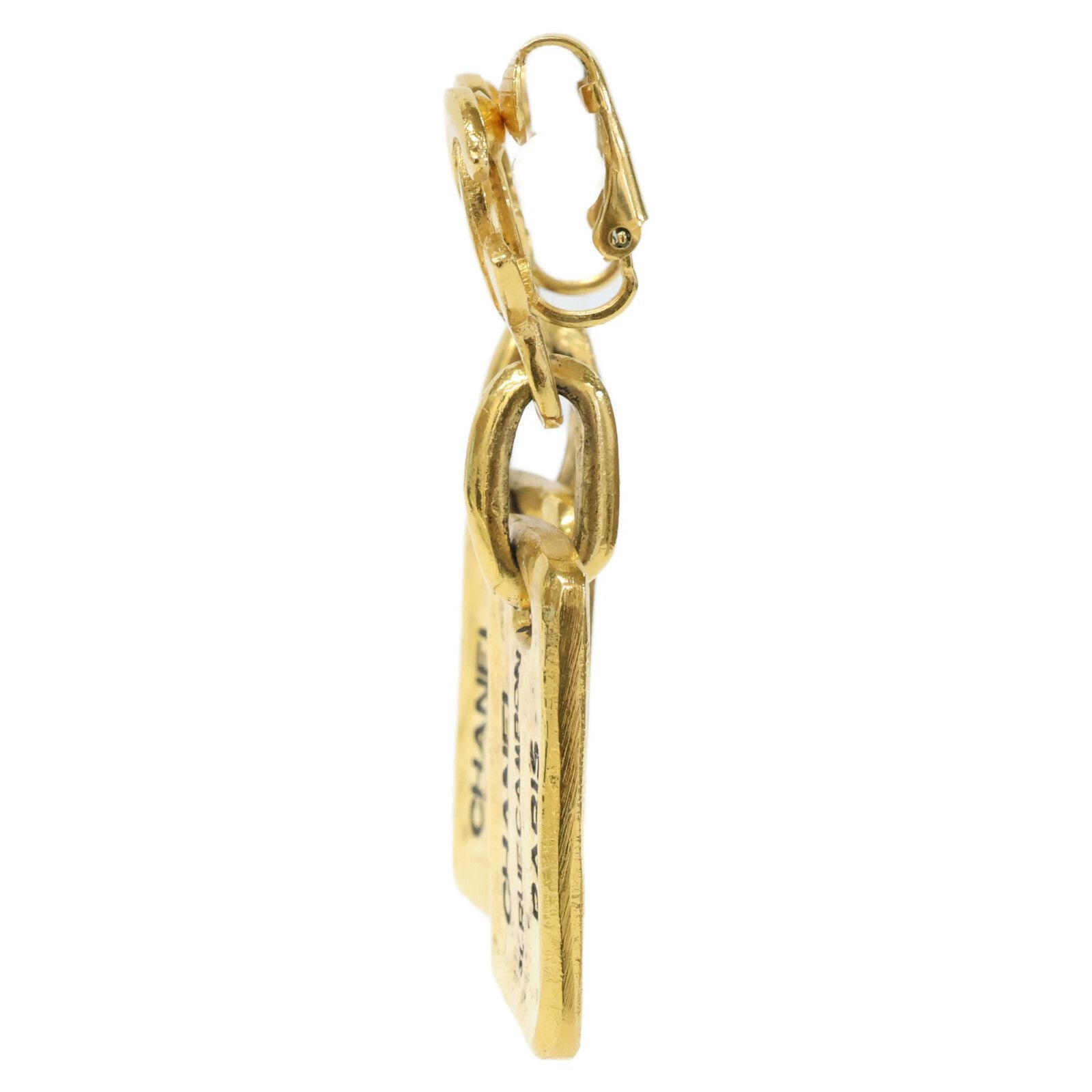 Chanel CC Logo Cambon Plate Earring — view 2