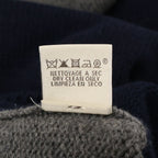 Hermes Navy Bicolor Cashmere Cotton Sweater — view 5