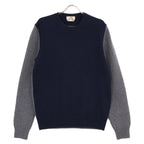 Hermes Navy Bicolor Cashmere Cotton Sweater