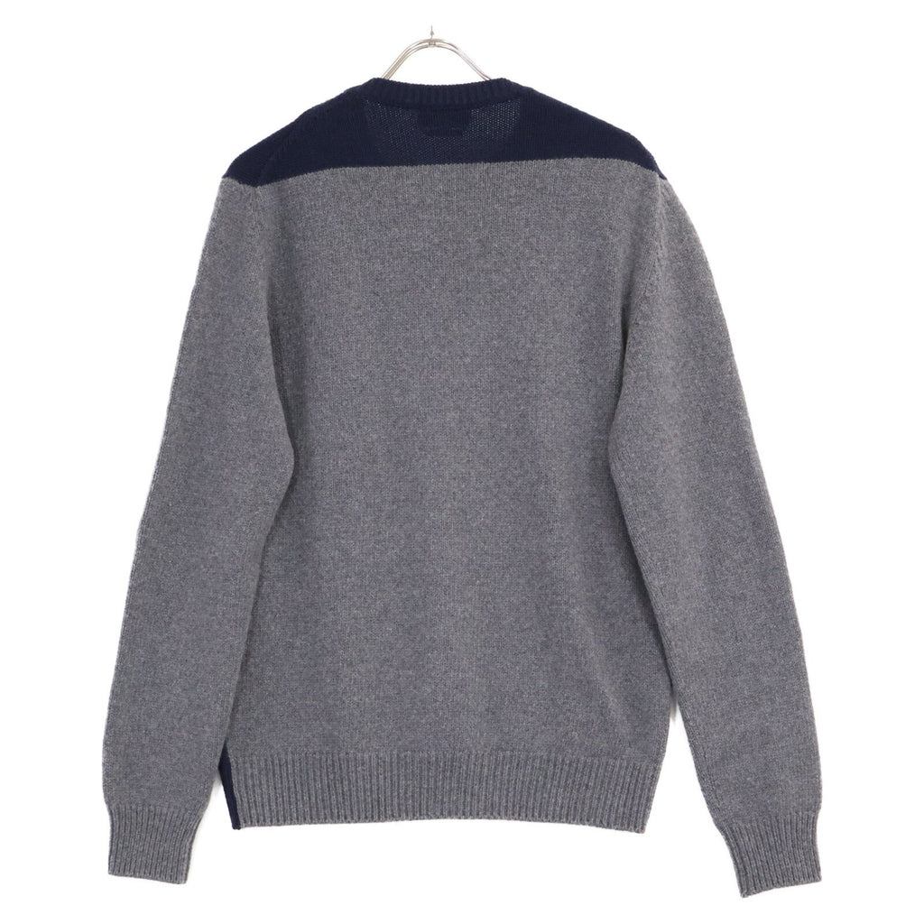 Hermes Navy Bicolor Cashmere Cotton Sweater — view 2