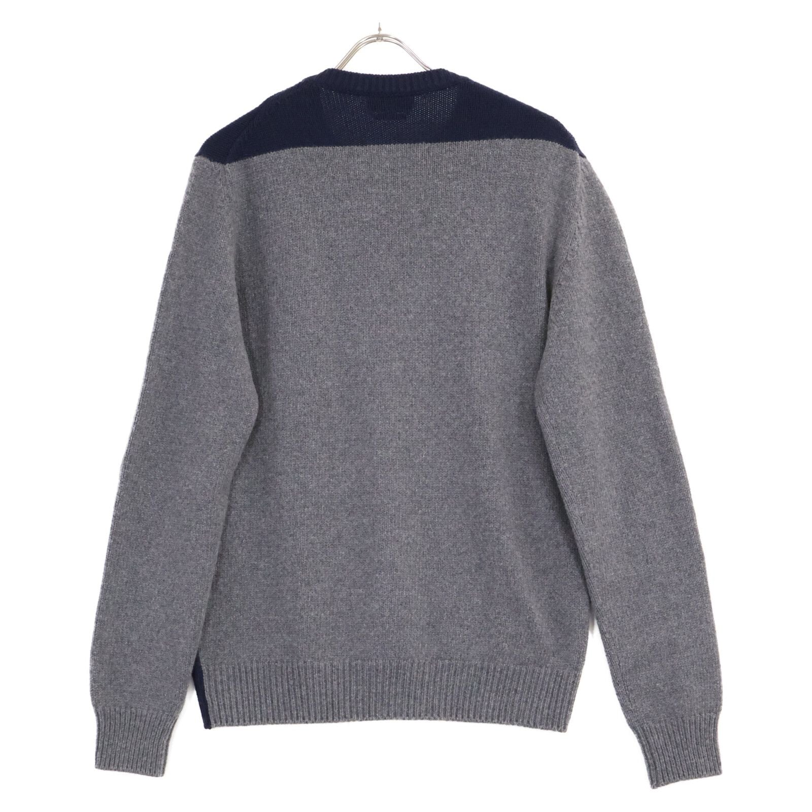 Hermes Navy Bicolor Cashmere Cotton Sweater — view 2
