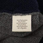 Hermes Navy Bicolor Cashmere Cotton Sweater — view 4