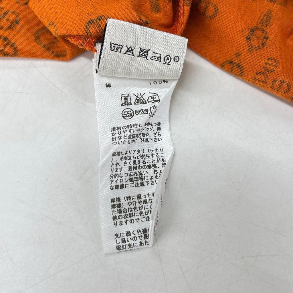 Hermes Orange Chaine D'ancre Pattern Cotton T-Shirt XL — view 4