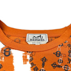Hermes Orange Chaine D'ancre Pattern Cotton T-Shirt XL — view 3